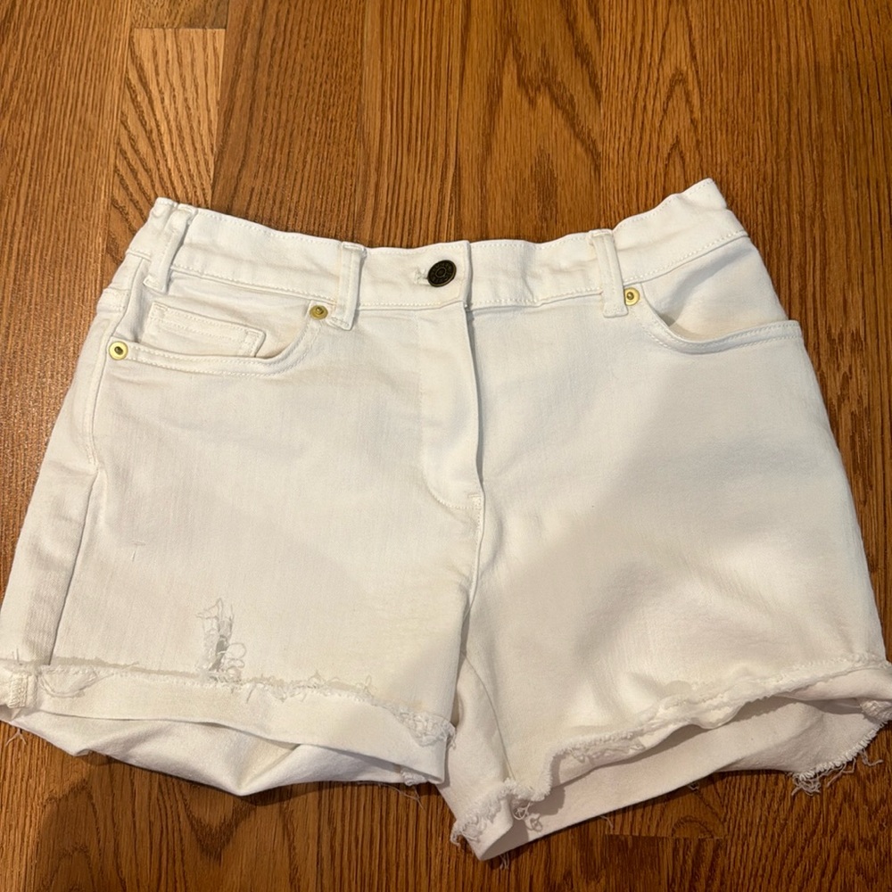 Girls White Jean Shorts